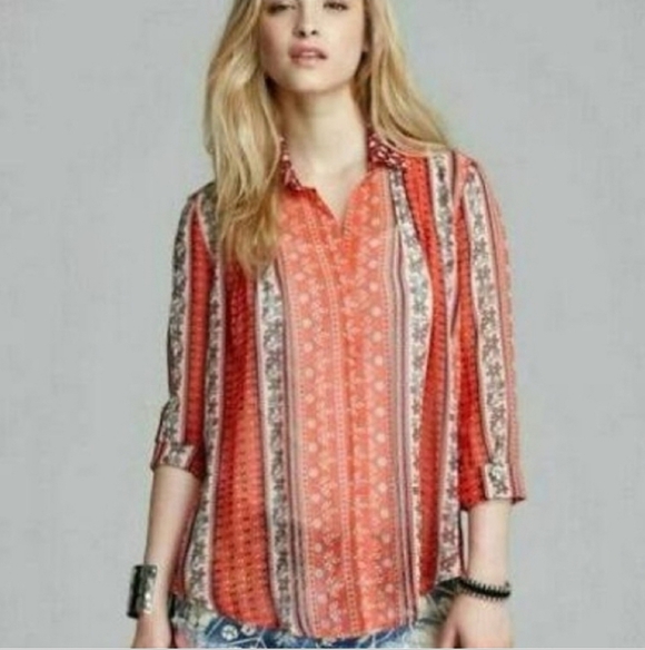 Free People Moonlight Mile Top Size S Hot Coral NWOT - Picture 4 of 8
